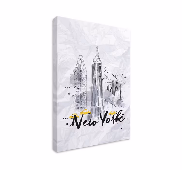 Quartos de cidades ilustração do skyline de nova york - TenStickers
