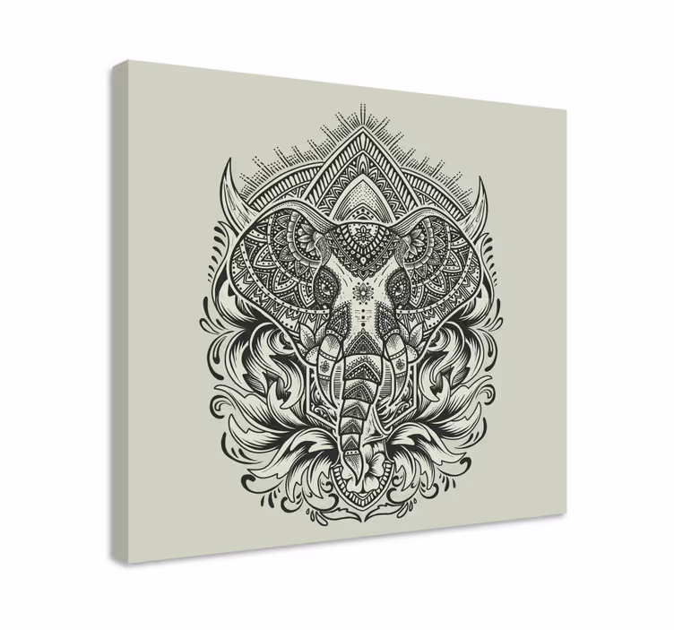 Quadro com mandala Elefante - TenStickers