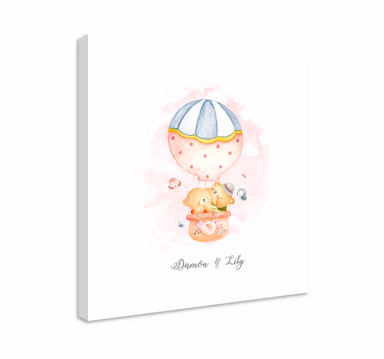 Quadro para bebê balões e ursinhos - TenStickers