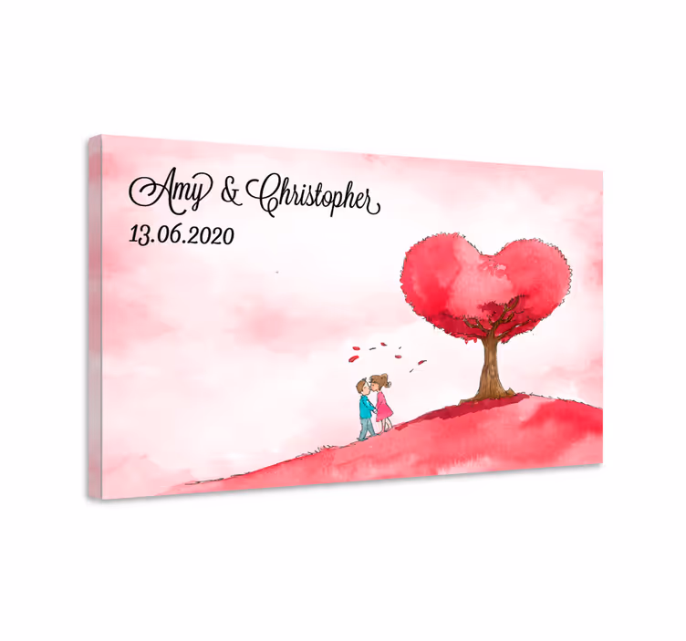 Quadro decorativo rústico Árvore do amor - TenStickers