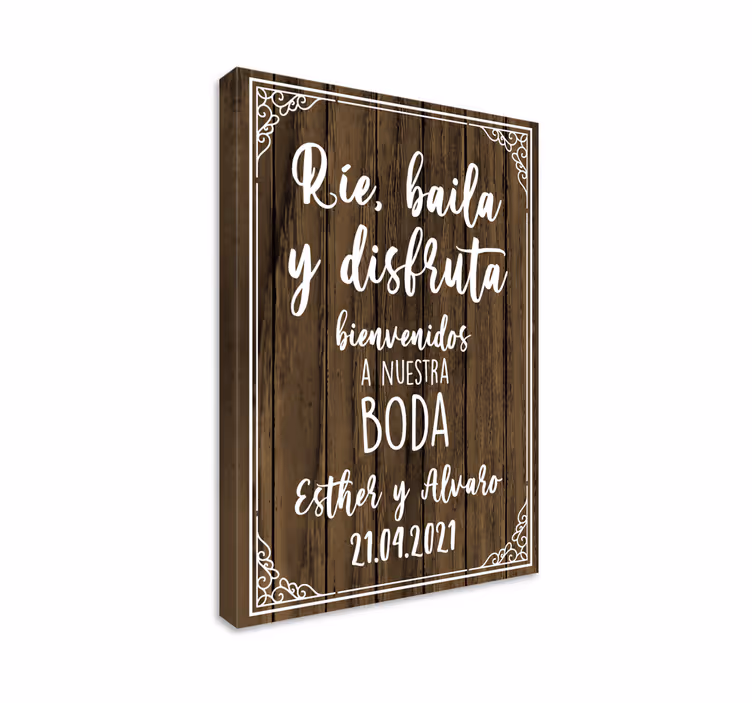 Quadro de casamento Bienvenidos a nuestra boda - TenStickers