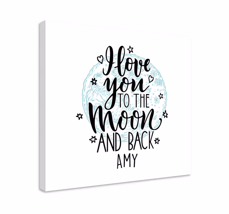 Quadro com letras eu te amo lua - TenStickers