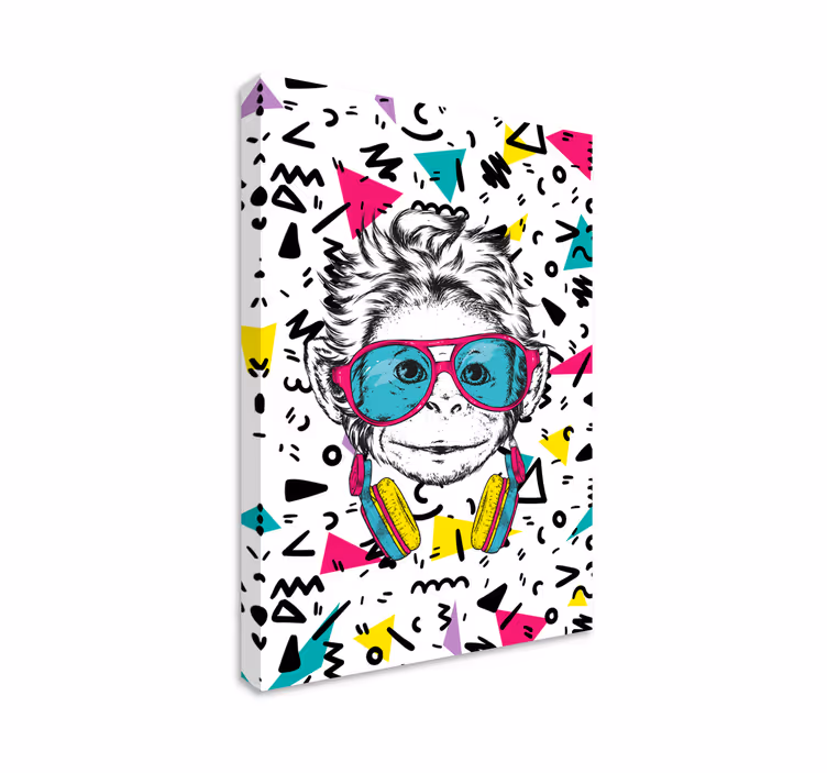 Quadro juvenil Macaco funky - TenStickers