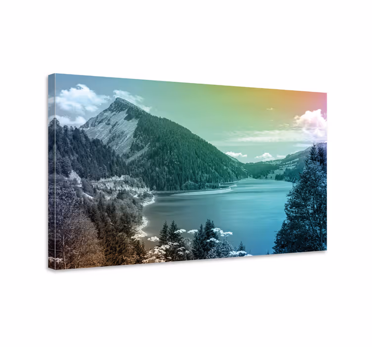 Quadro de paisage água e paisagem florestal - TenStickers