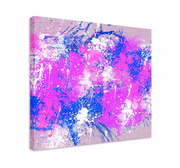 Quadro de arte Respingo de cores da arte abstrata - TenStickers