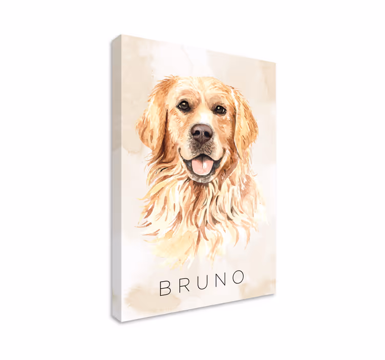 Quadro de cães cão dourado - TenStickers