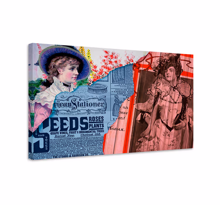 Quadro de arte Colagem retro - TenStickers