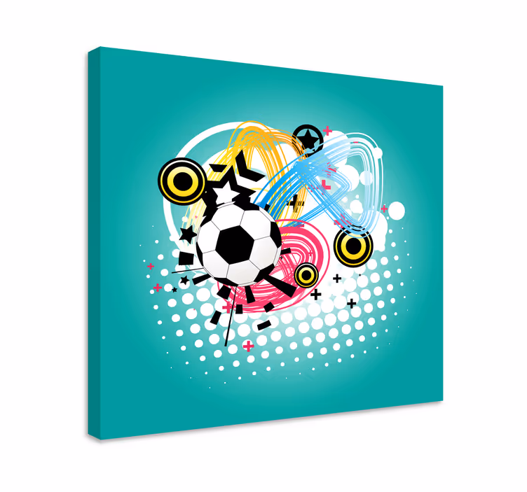 Quadro moderno Futebol artístico - TenStickers