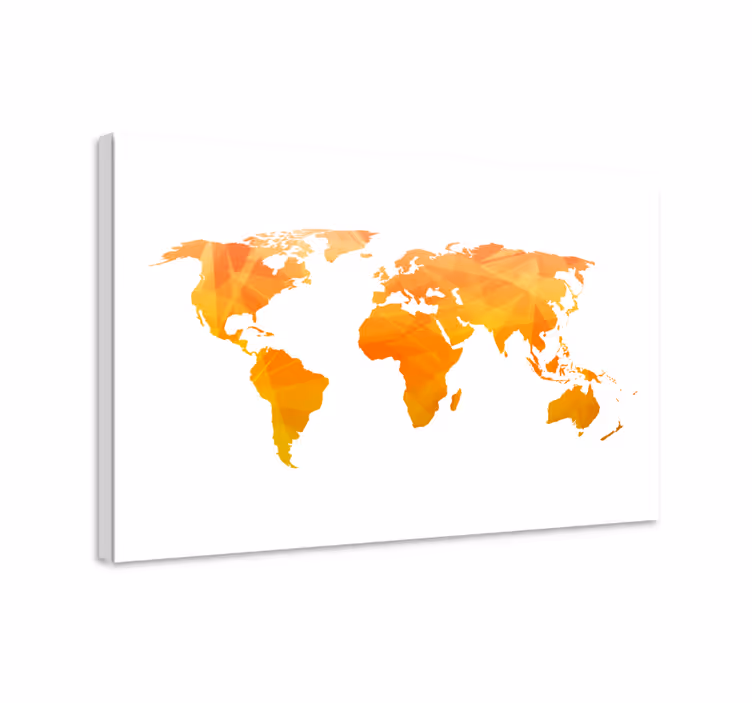 Quadro mapa mundi Forma abstrata - TenStickers