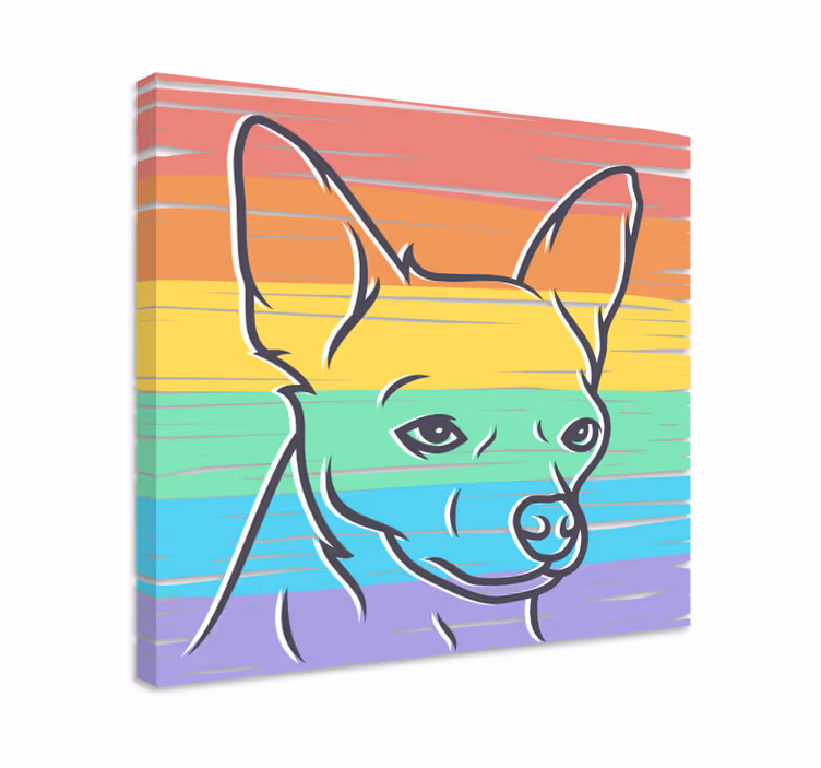 Quadro de cães Arco-íris cockapoo - TenStickers