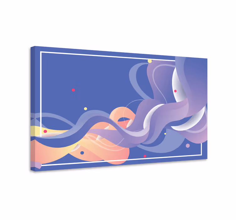 Quadro decorativo moderno formas abstratas fluídas - TenStickers