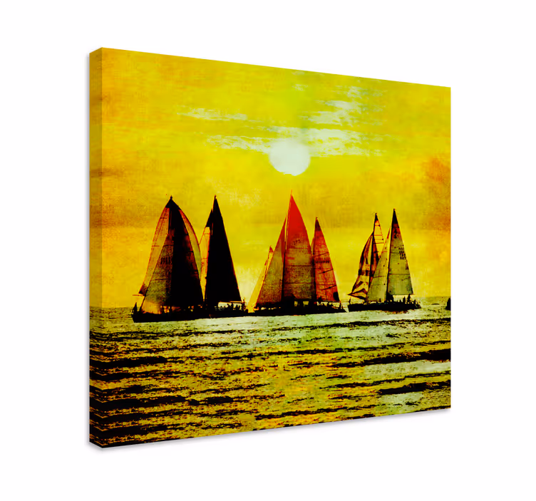 Quadro náutico Pintura artística de veleiros - TenStickers