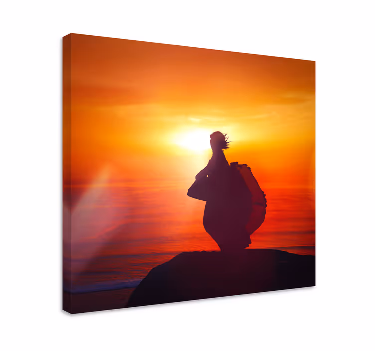 Quadro de paisage Mulher na praia - TenStickers