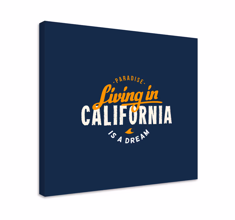 Quadro com letras vivendo na califórnia - TenStickers