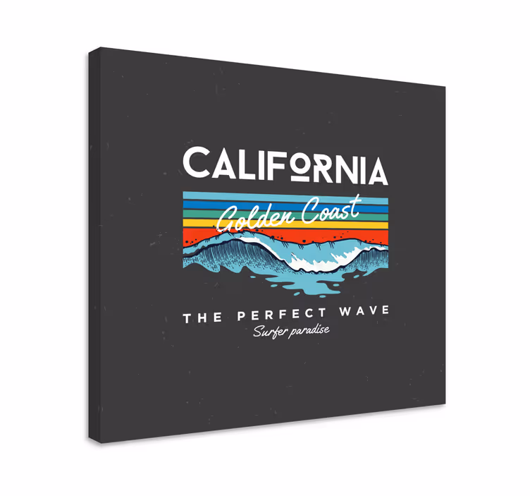 Quadro decorativo para sala Ondas da praia da califórnia - TenStickers
