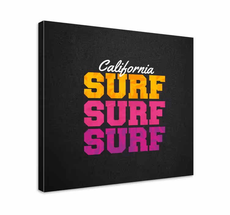 Quadro decorativo para sala California surf produtocolorido - TenStickers