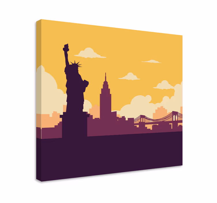 Quartos de cidades estátua da liberdade - TenStickers