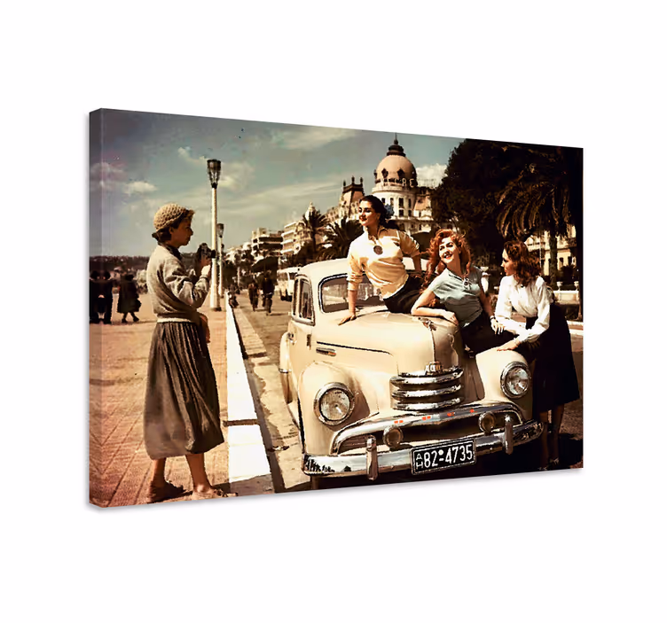 Quadro vintage charme de carro clássico - TenStickers