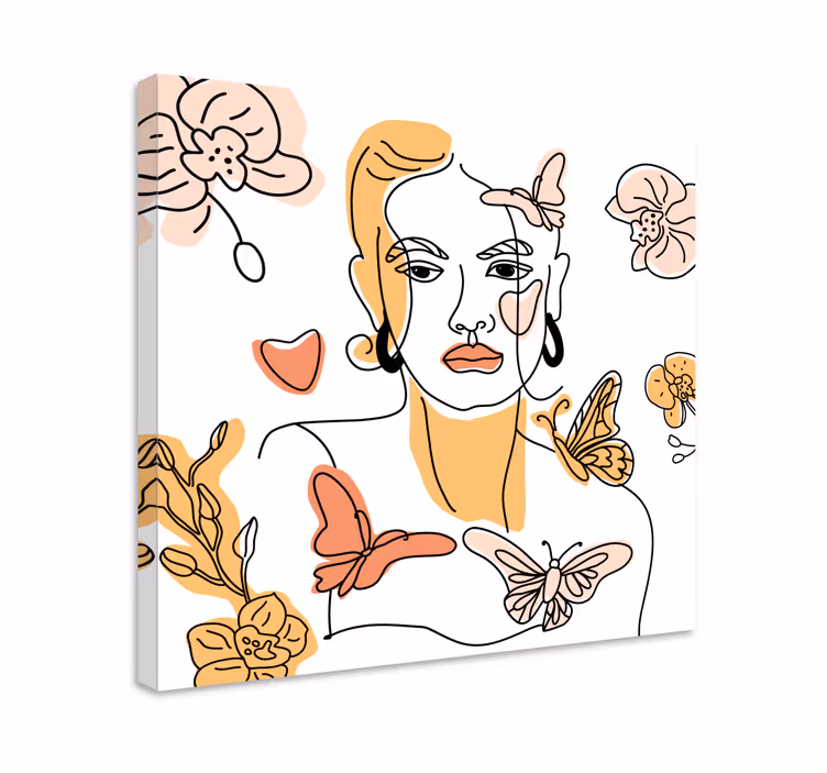 Quadro para quarto Rosto de mulher abstrata - TenStickers