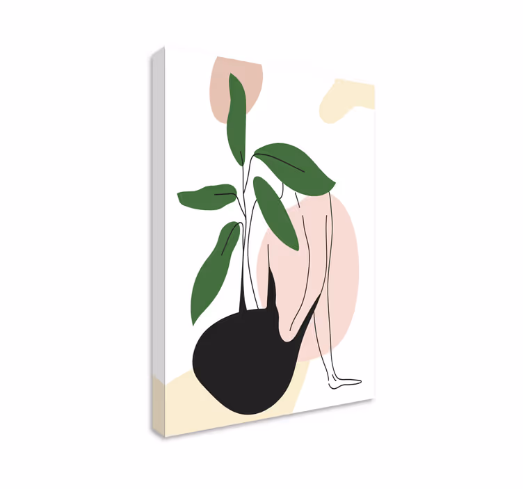 Quadro para quarto Mulher elegante linha arte - TenStickers