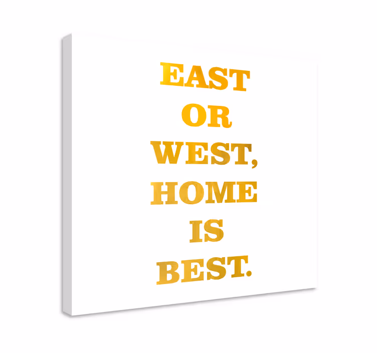 Quadro com letras leste ou oeste - TenStickers