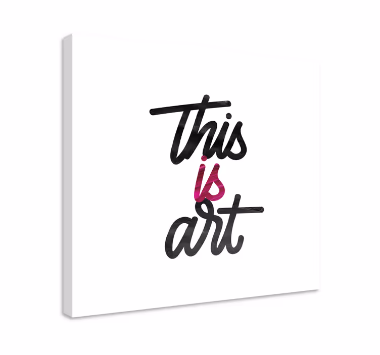 Quadro com letras isso É arte - TenStickers