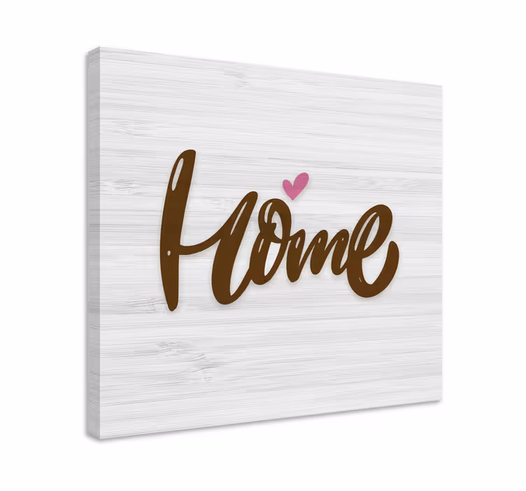 Quadro com letras símbolo de amor para casa - TenStickers