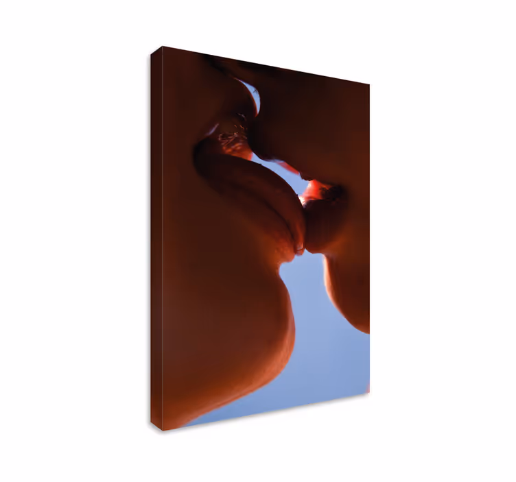 Quadro 3D Beijo oposto - TenStickers
