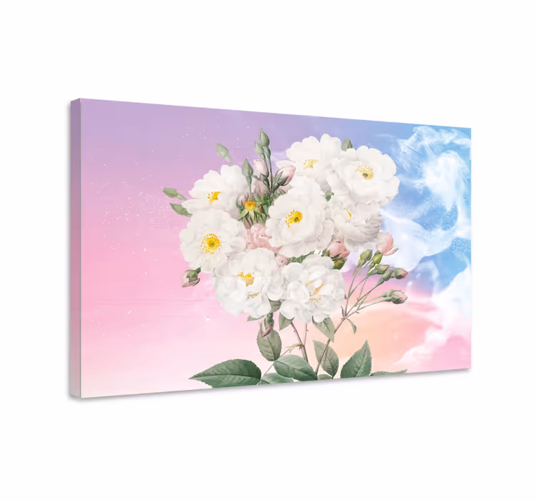 Quadro 3D Paisagem de flores pintadas - TenStickers