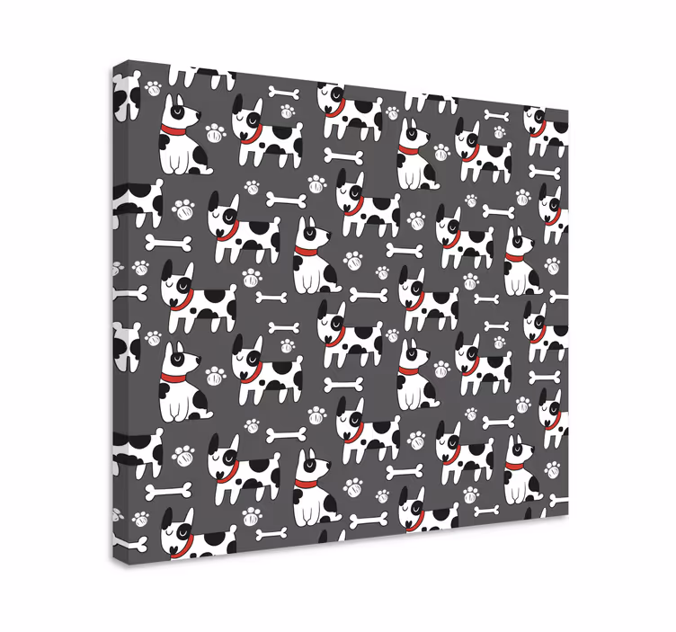 Quadro de cães com padrões divertidos de cães - TenStickers