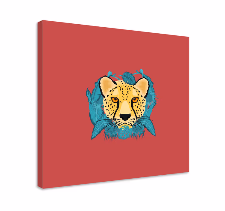 Quadro animais Gráfico de leopardo de estilo oriental - TenStickers
