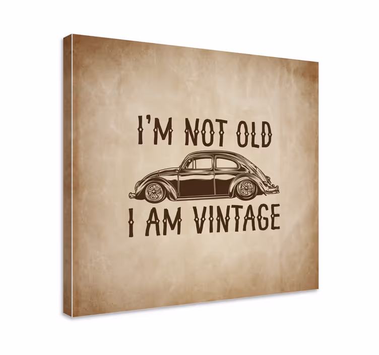 Quadro vintage citação de carro clássico - TenStickers