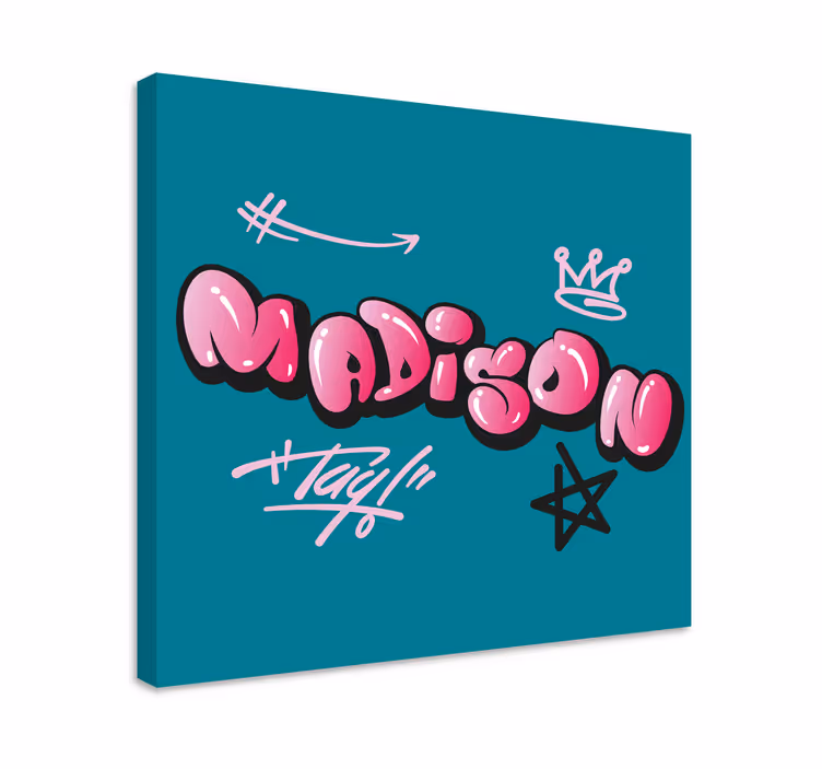 Quadro com o abecedário design de nomes criativos - TenStickers