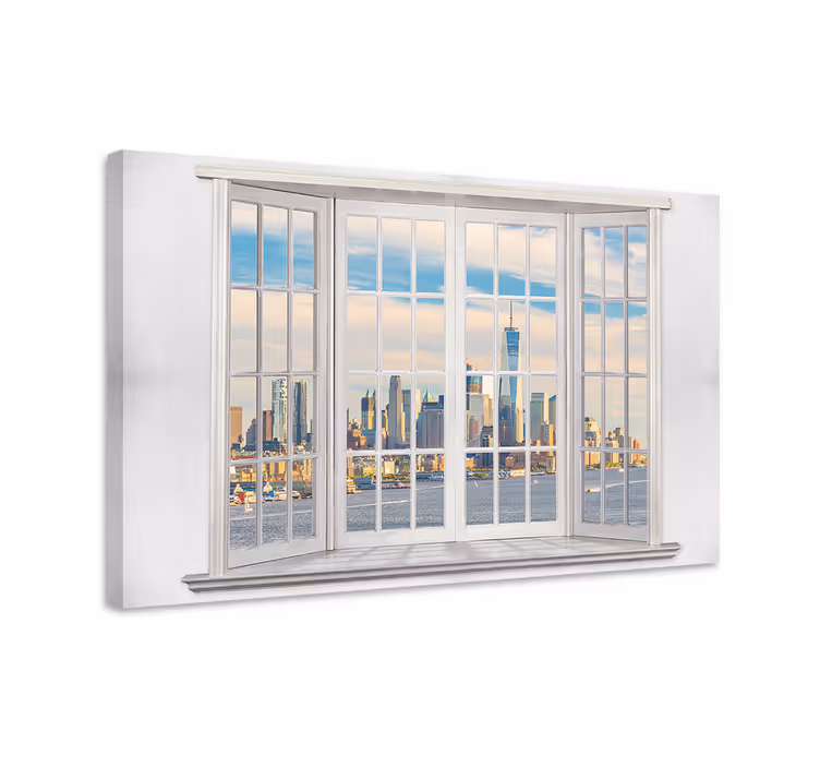 Quartos de cidades com vista para o horizonte urbano - TenStickers