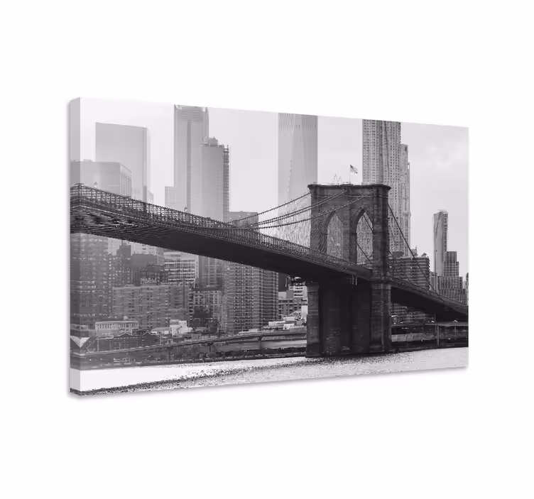Quartos de cidades Brooklyn preto e branco - TenStickers