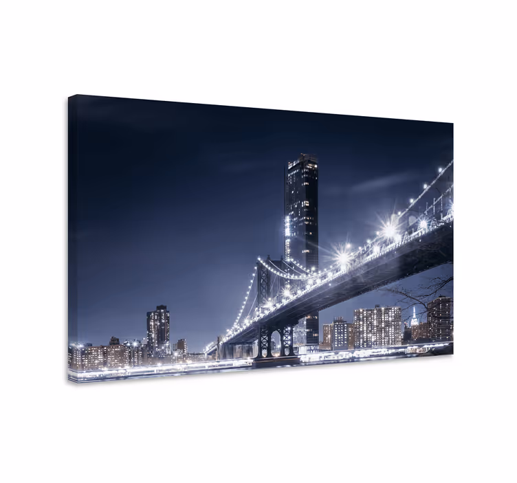 Quartos de cidades luzes da ponte do brooklyn - TenStickers