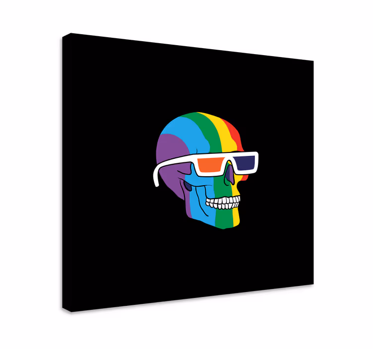 Quadro para lar Crânio de cor lgbt - TenStickers