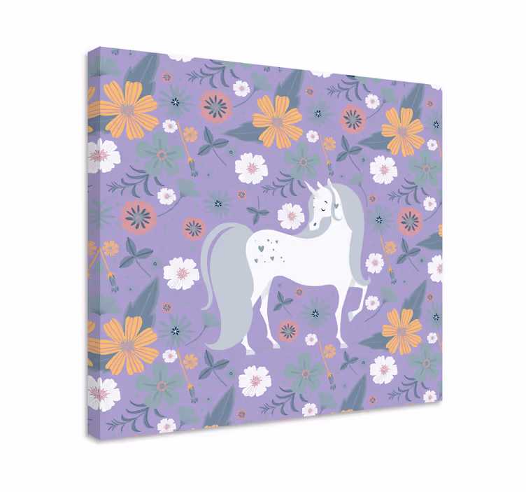 Quadro de elefantes encantadores florais - TenStickers