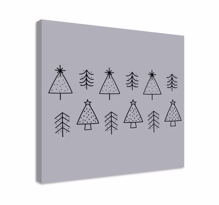 Quadro de árvores Árvore de natal estilizada - TenStickers