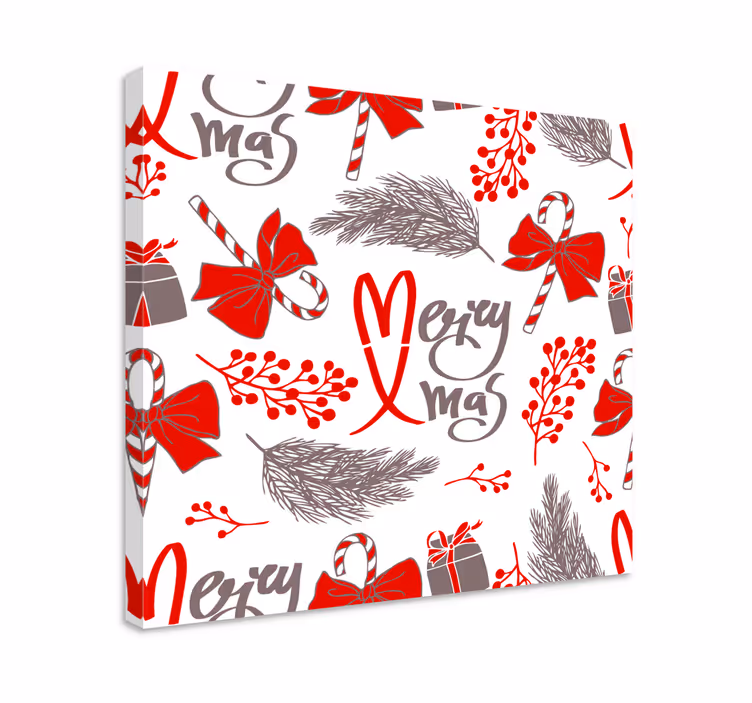 Quadro com o abecedário design de feliz natal - TenStickers