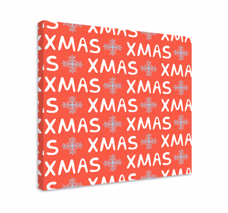 Quadro frase padrão de flocos de neve natalinos - TenStickers