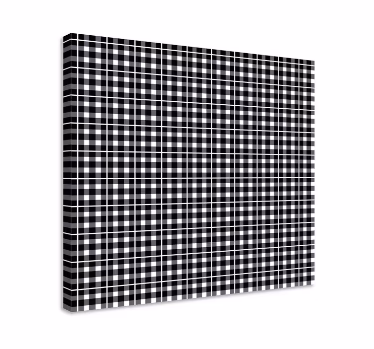 Quadro para escritório Padrão de riscado preto e branco - TenStickers