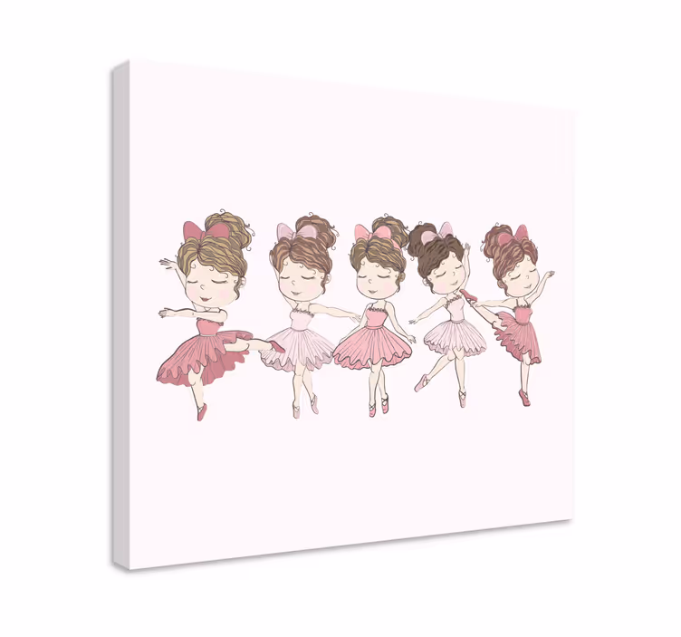 Quadro infantil dançarinas de ballet - TenStickers