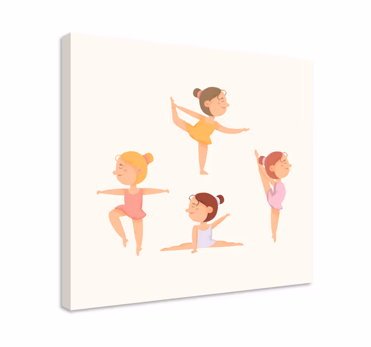 Quadro infantil bailarinas dançantes - TenStickers