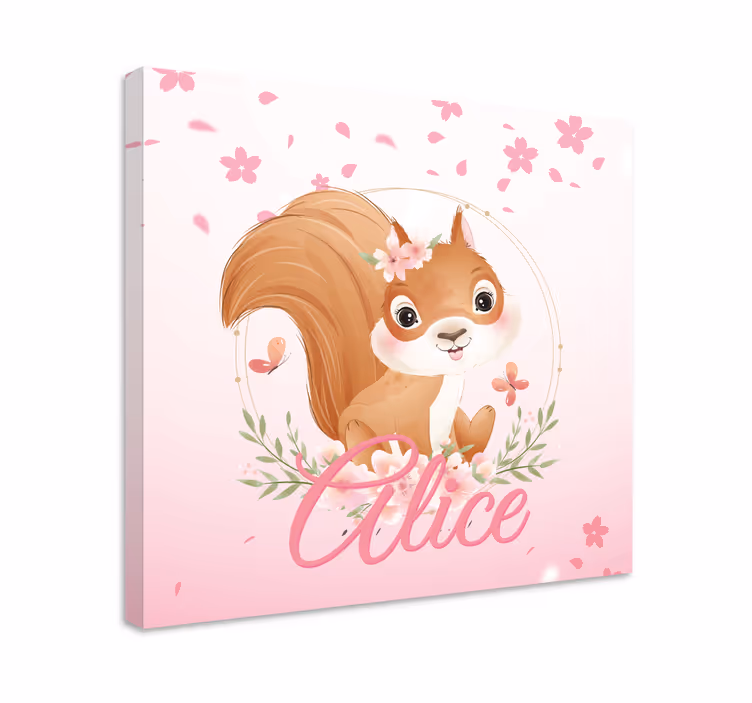 Quadro de elefantes com design de esquilo alegre - TenStickers