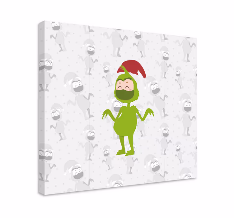 Quadros decorativos personagens personagem verde feliz - TenStickers
