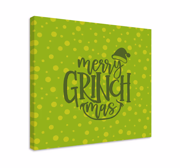 Quadro com letras feliz grinchmas - TenStickers