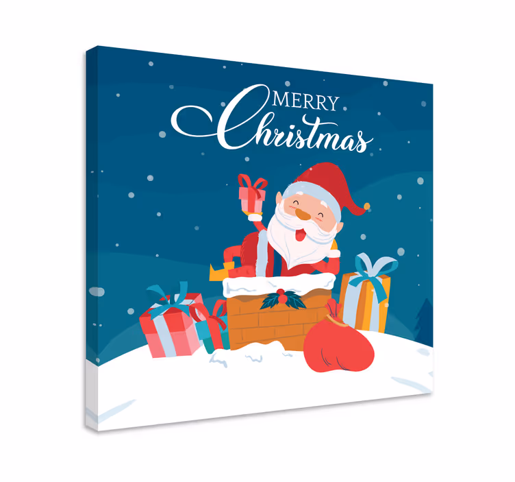 Quadro de natal Feliz natal papai noel - TenStickers
