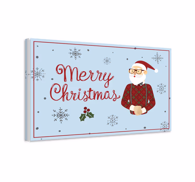 Quadro 3d alegria do papai noel - TenStickers