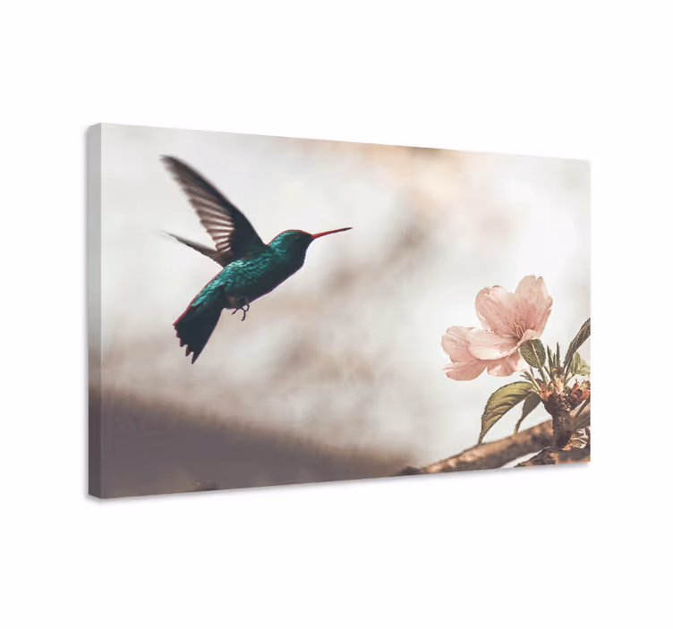Quadro de arte Conjunto de vetores de flores e pássaros chineses - TenStickers